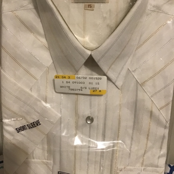 🔥#202, ELY CATTLEMEN, NWT, pearl buttons, sz.15, short sleeves, buy now🔥 - Picture 3 of 5